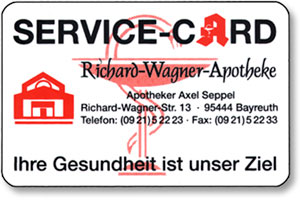 Service-Card der Richard-Wagner-Apotheke